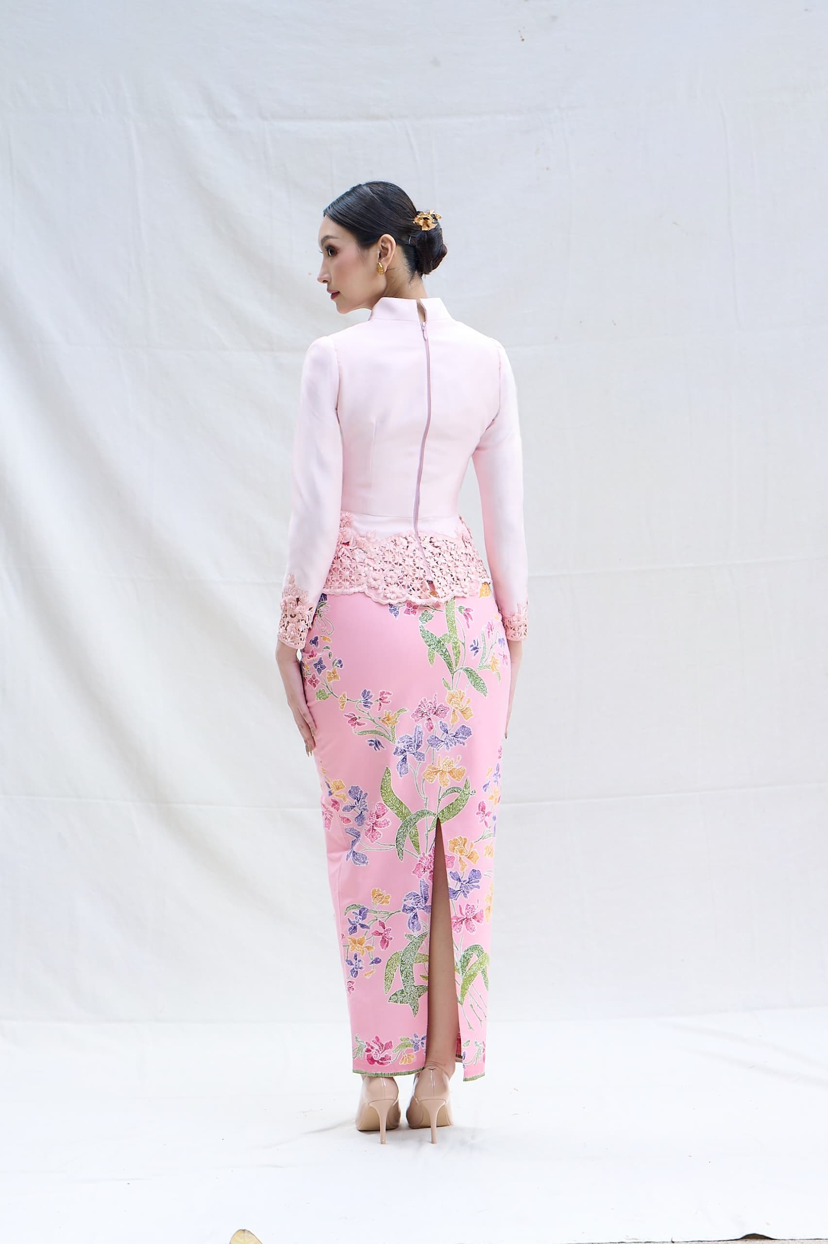 Red Peacock Kebaya